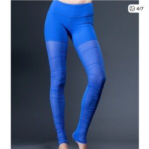 Alo electric blue mesh leggings
